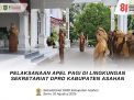 PELAKSANAAN APEL PAGI DILINGKUNGAN SEKRETARIAT DPRD KABUPATEN ASAHAN, SENIN 10 AGUSTUS 2026